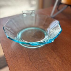 vintage Fostoria "Fairfax" Blue Sweet Meat Dish.